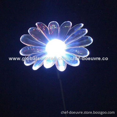 Outdoor Solar Daisy Garden Stake with LED
